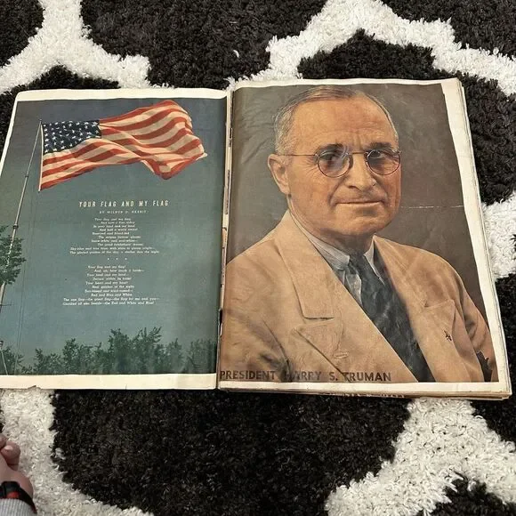 Vintage Handmade Movie Star Celebrity WW2 Magazine Clippings Scrapbook 40’s